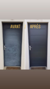 porte acier renovée